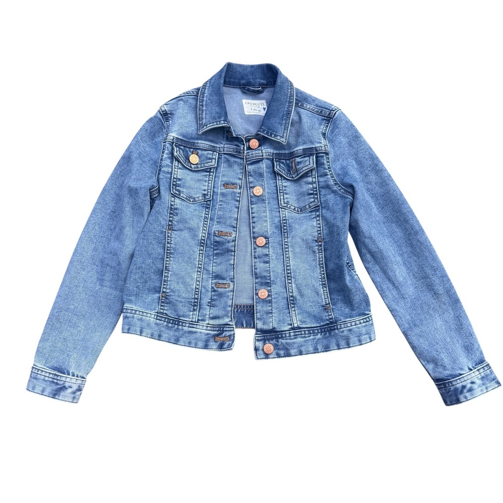 Crewcuts Girls Denim Jacket Size L (10-11) Blue Jean Jacket‎ Kids
